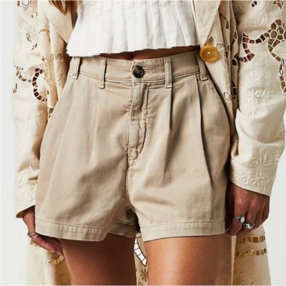Free People Billie Chino High Waisted Shorts NWT